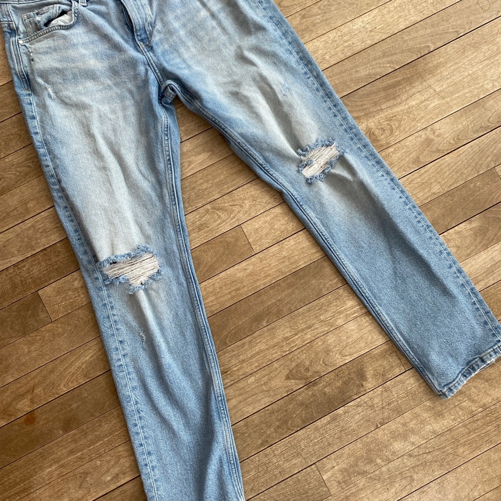 Zara Women's Light Blue Straight Leg Jeans